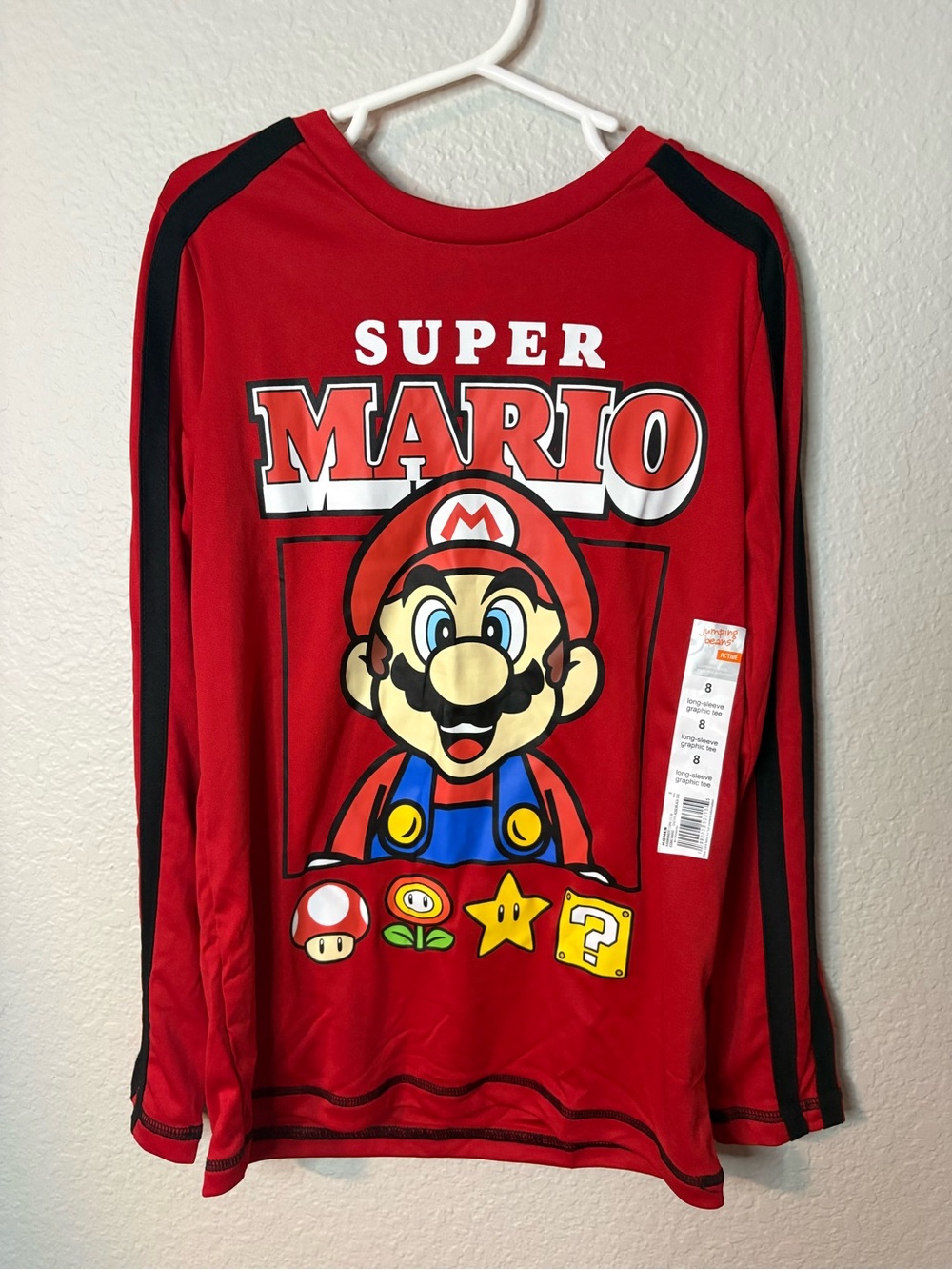 jumping beans Red Super Mario Long-Sleeve Graphic Tee